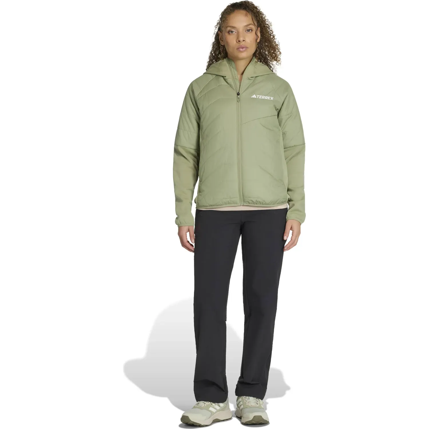 adidas Casaca Adidas Deportivo Mujer W Multi Hyb Jkt color verde | Platanitos