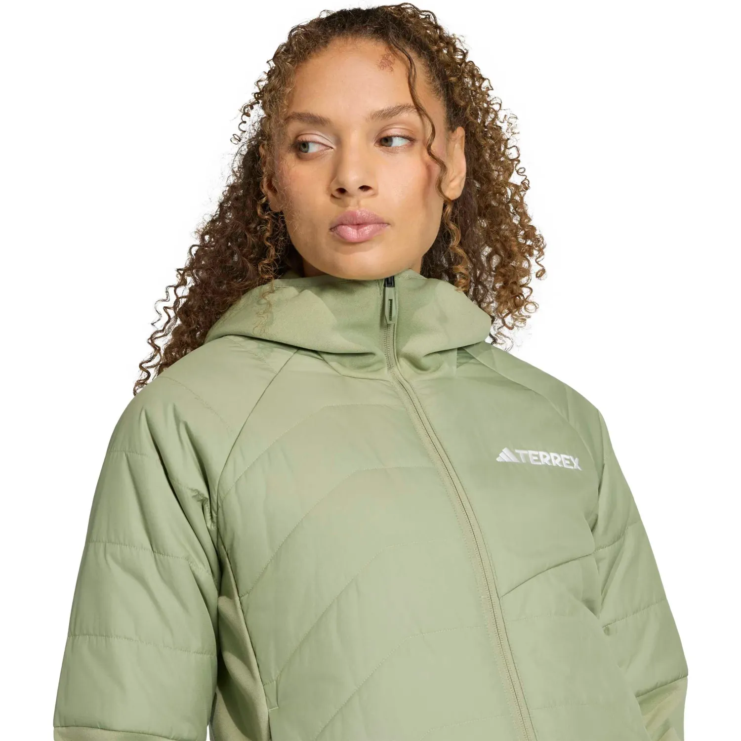 adidas Casaca Adidas Deportivo Mujer W Multi Hyb Jkt color verde | Platanitos