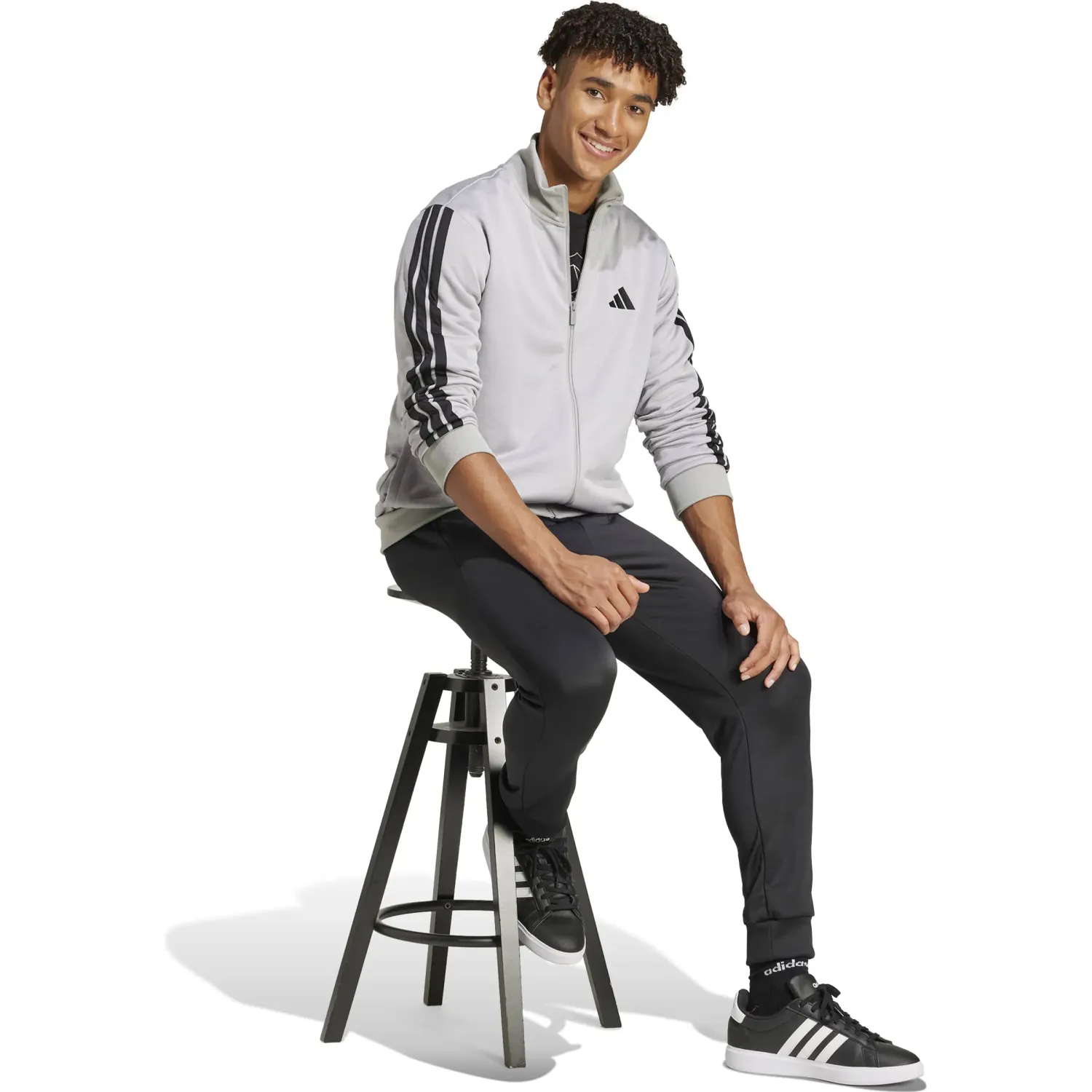 adidas Conjunto Adidas Deportivo Hombre M 3s Ft Tt Ts color gris | Platanitos