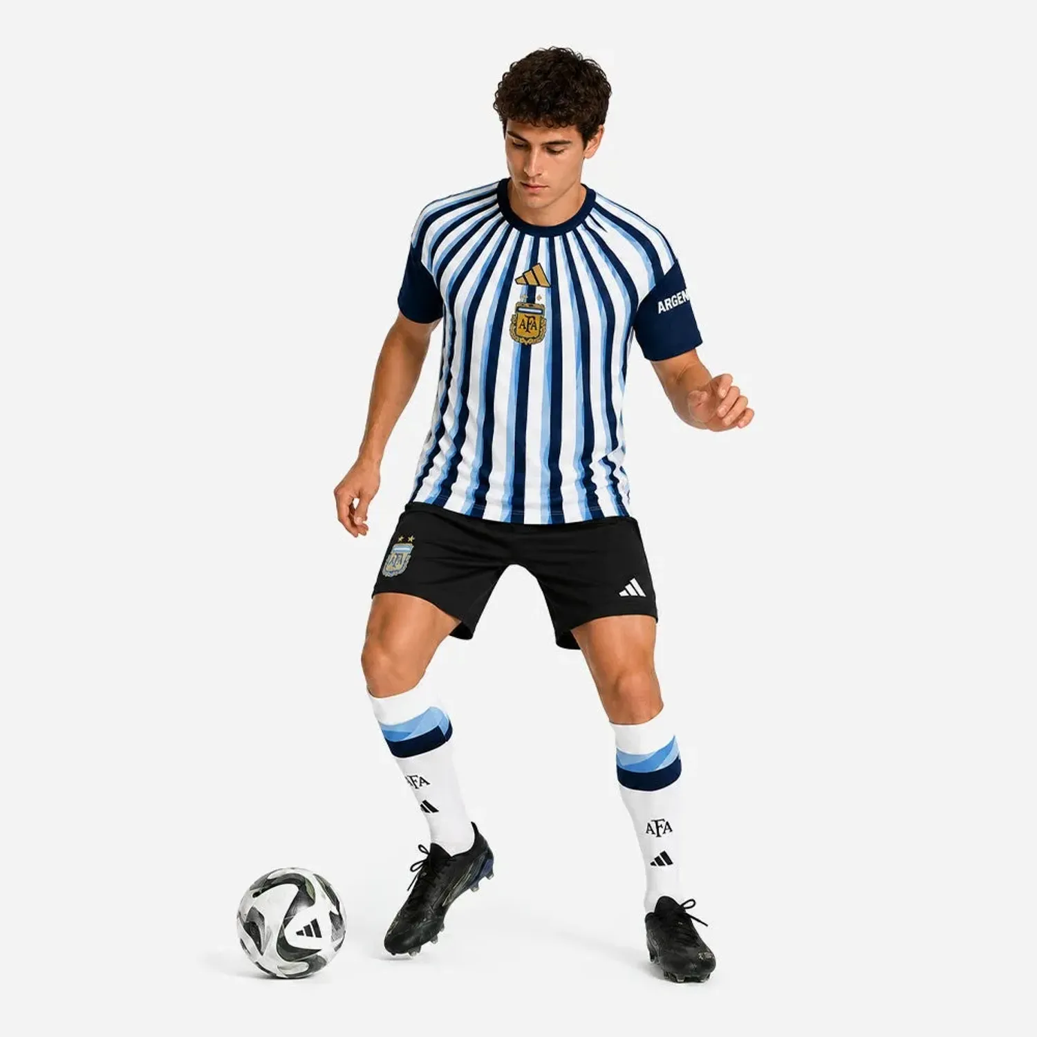 adidas Polo Adidas De Futbol Hombre Afa Preshi H color blanco | Platanitos