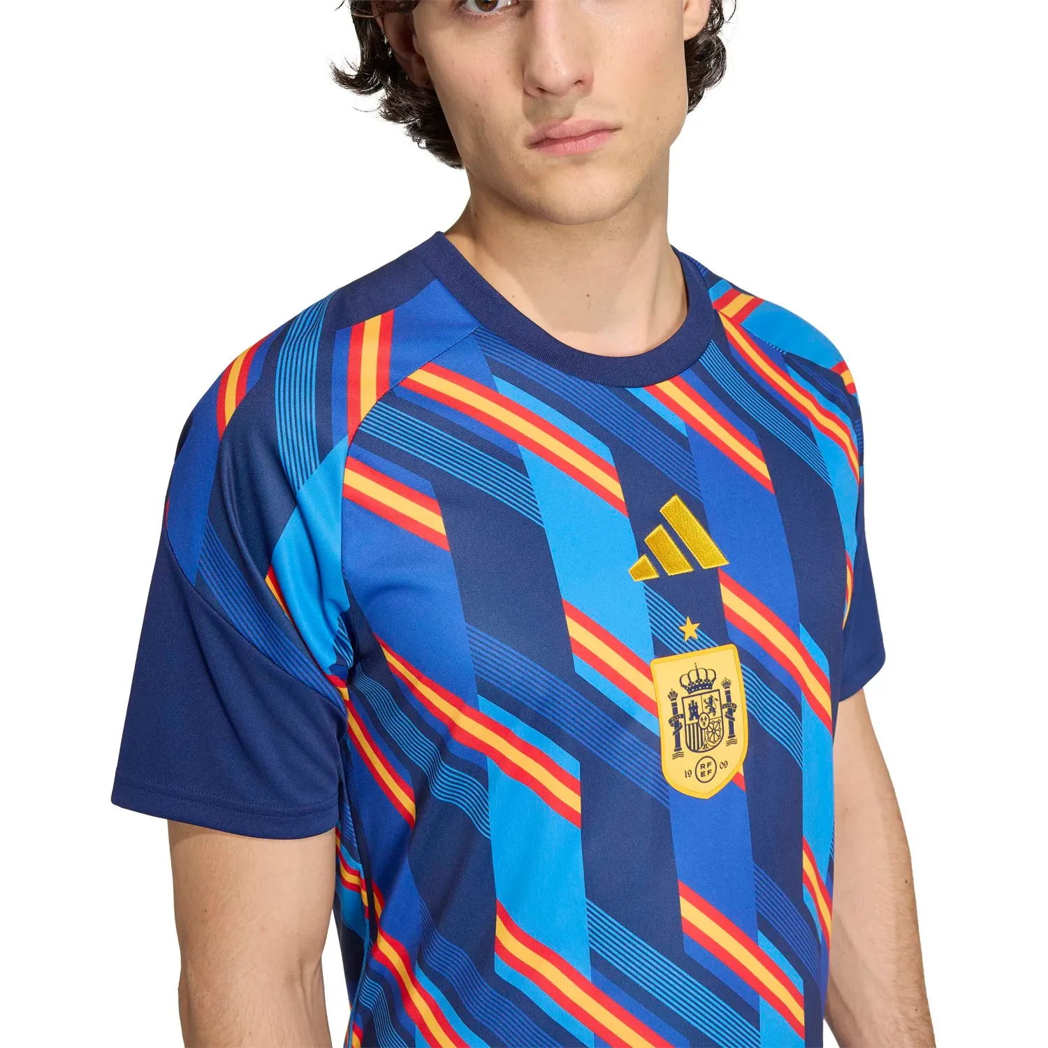 Polo Adidas De Futbol Hombre Rfef H Preshi color azul | Platanitos