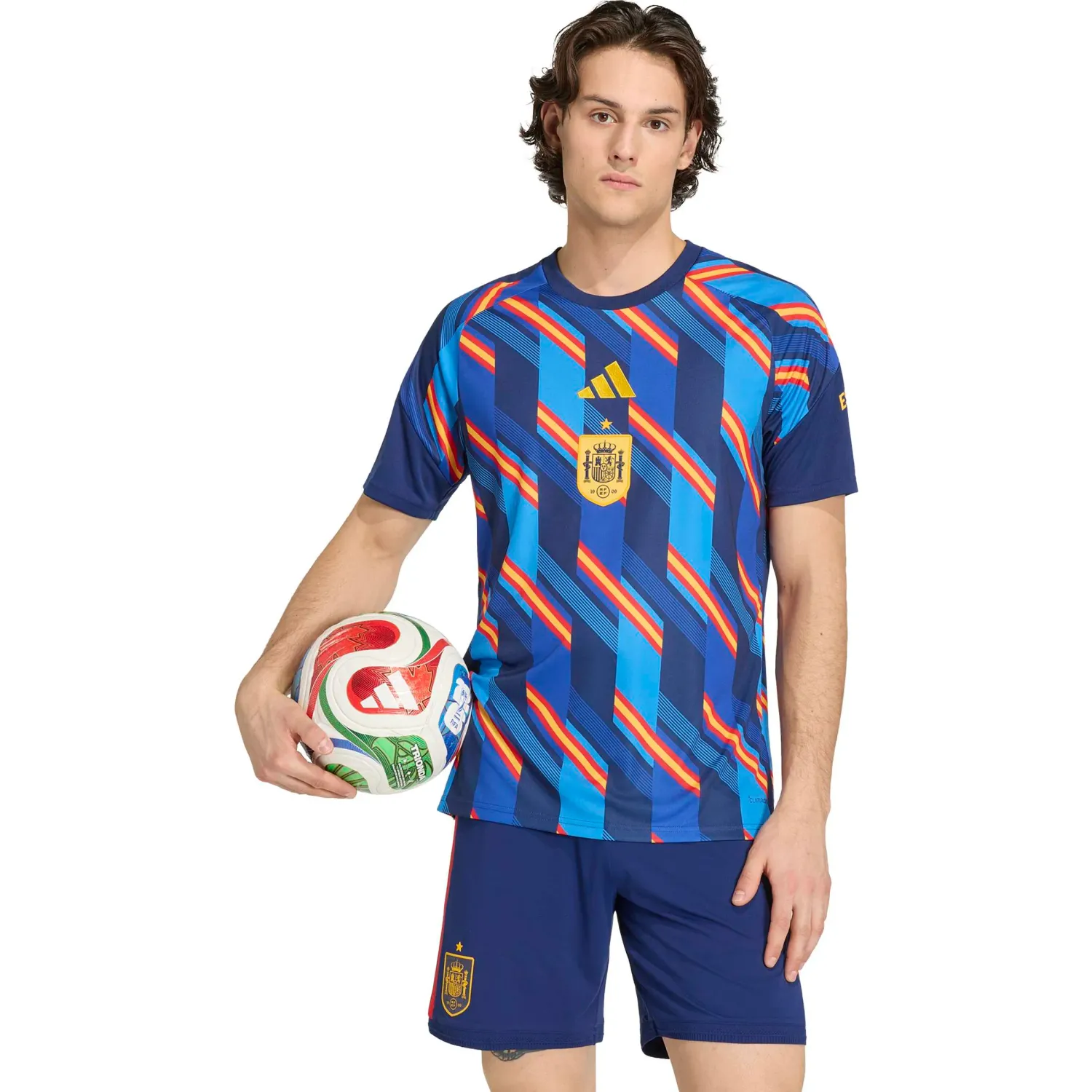 Polo Adidas De Futbol Hombre Rfef H Preshi color azul | Platanitos