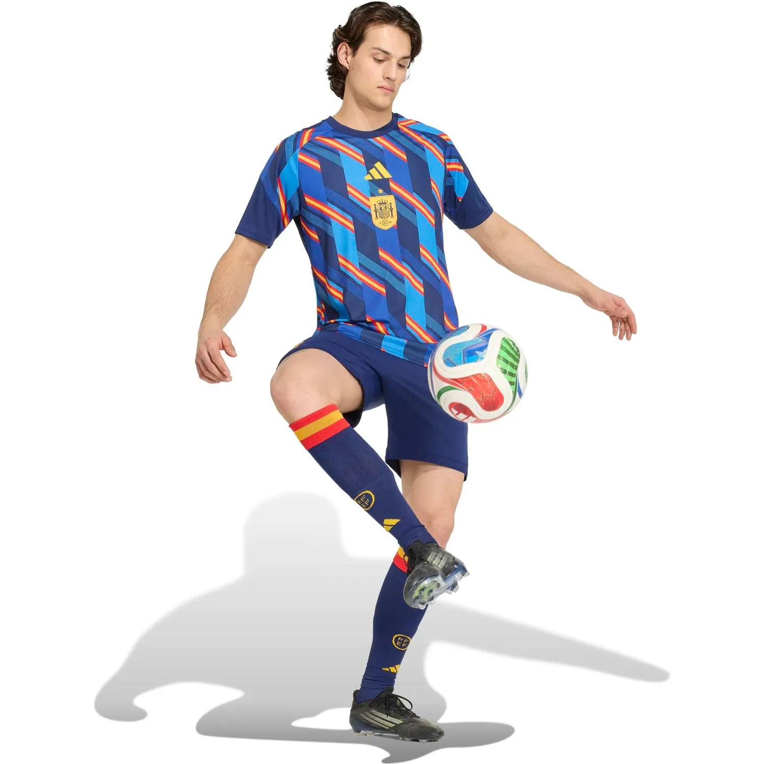 Polo Adidas De Futbol Hombre Rfef H Preshi color azul | Platanitos