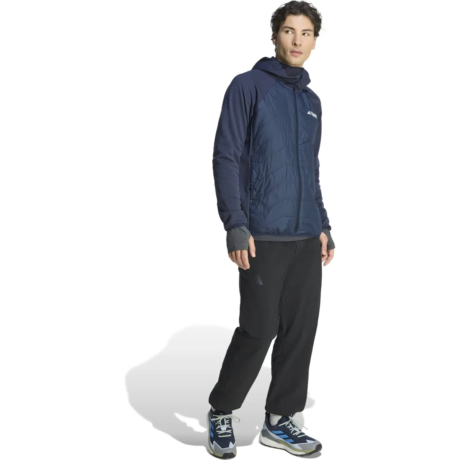 adidas Casaca Adidas Deportivo Hombre Multi Hyb Jkt color azul marino | Platanitos