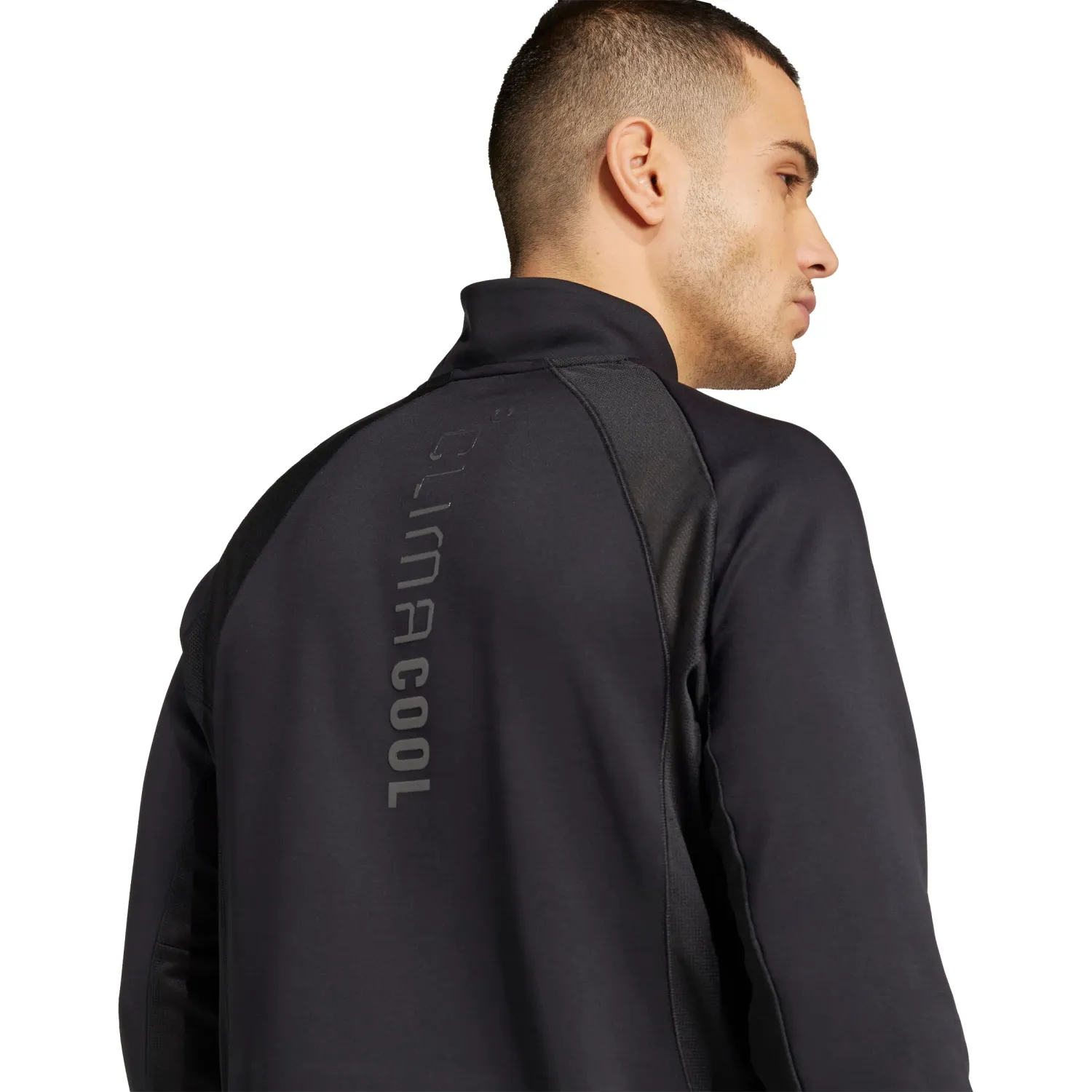 adidas Casaca Adidas Training Hombre Tech App 1/4 Z color negro | Platanitos