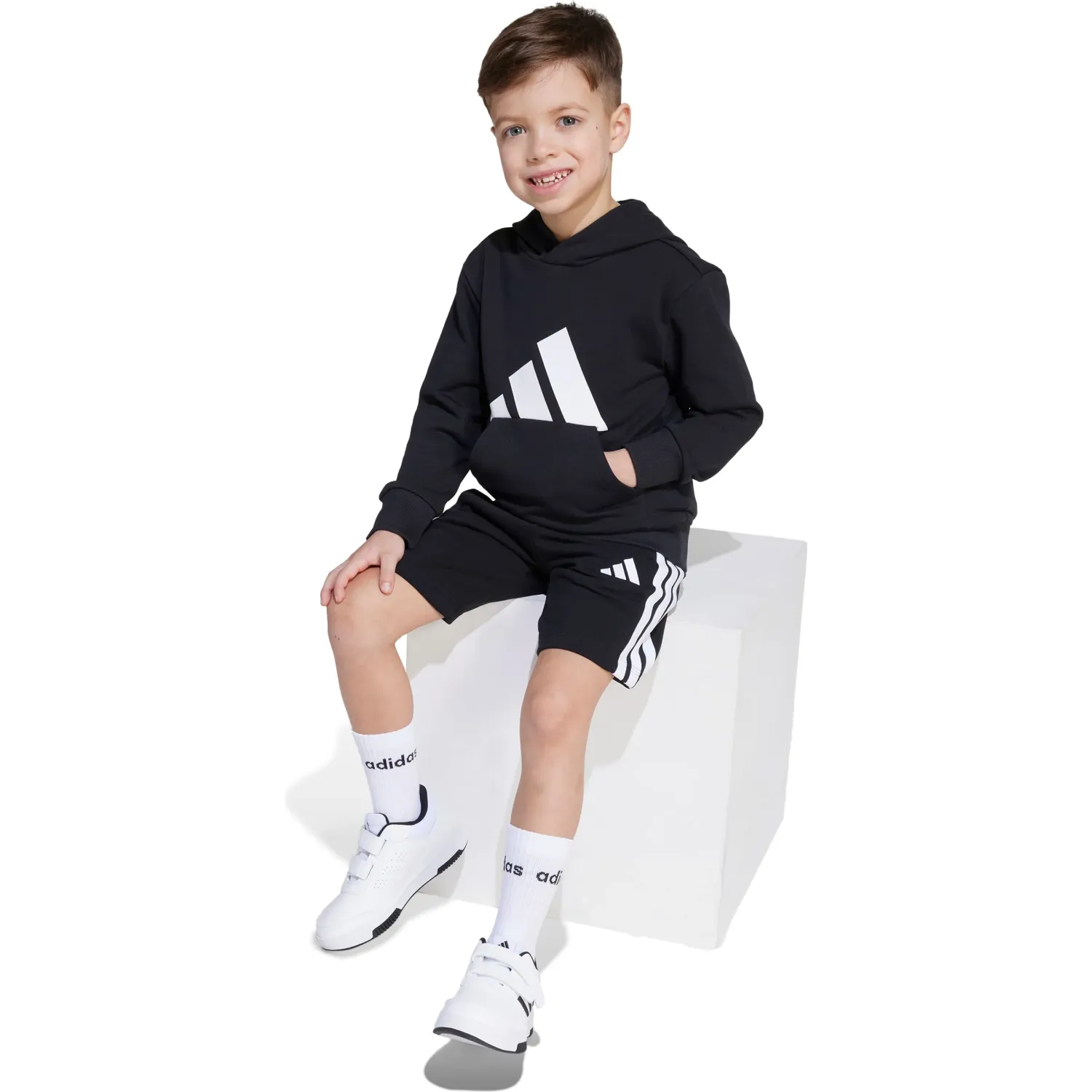 adidas Polera Adidas Deportivo Niños Lk Bl Ft Hd color negro | Platanitos