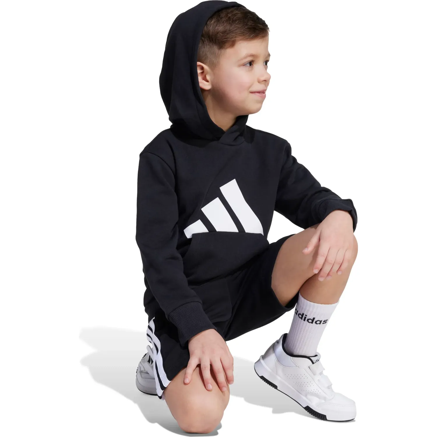 adidas Polera Adidas Deportivo Niños Lk Bl Ft Hd color negro | Platanitos