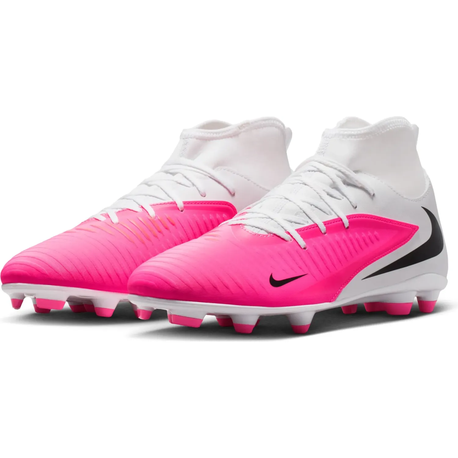 Zapatillas Nike De Futbol Unisex Phantom 6 High Club Fg/Mg T color blanco / fucsia | Platanitos