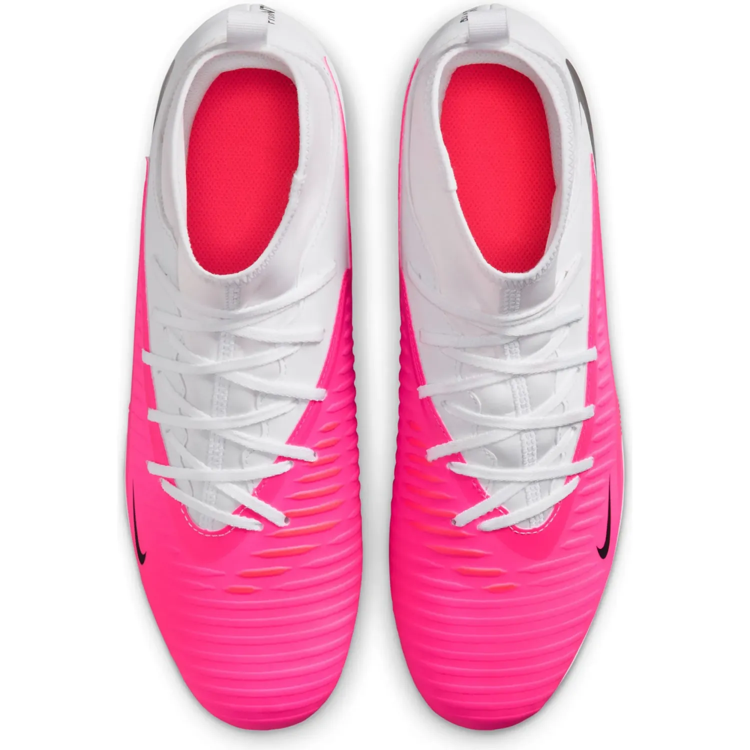 Zapatillas Nike De Futbol Unisex Phantom 6 High Club Fg/Mg T color blanco / fucsia | Platanitos