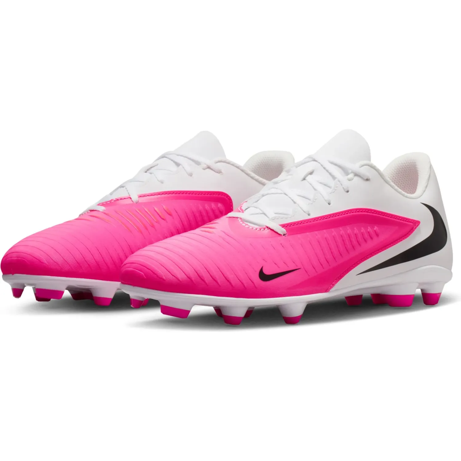 Zapatillas Nike De Futbol Unisex Phantom 6 Low Club Fg/Mg T color blanco / fucsia | Platanitos