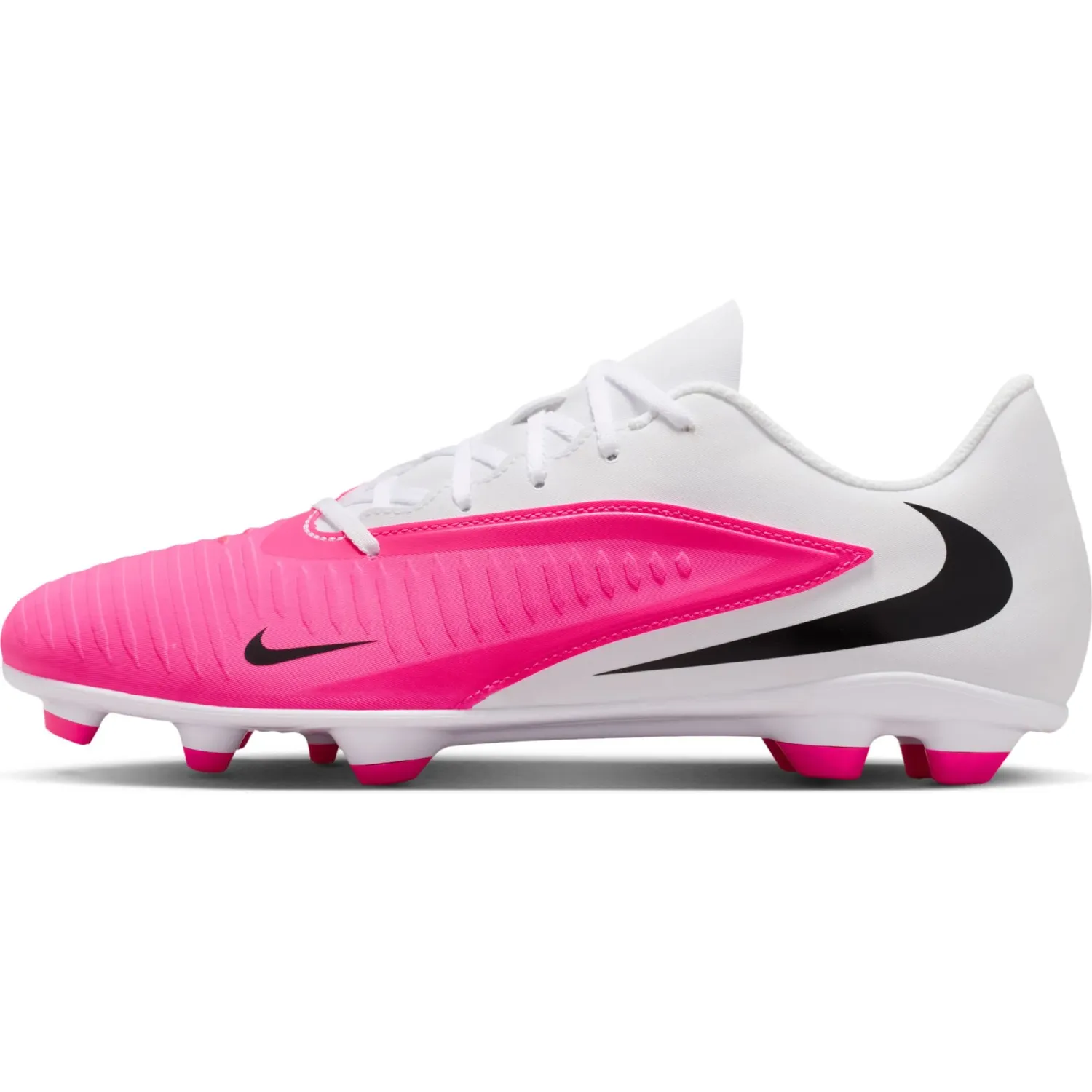 Zapatillas Nike De Futbol Unisex Phantom 6 Low Club Fg/Mg T color blanco / fucsia | Platanitos