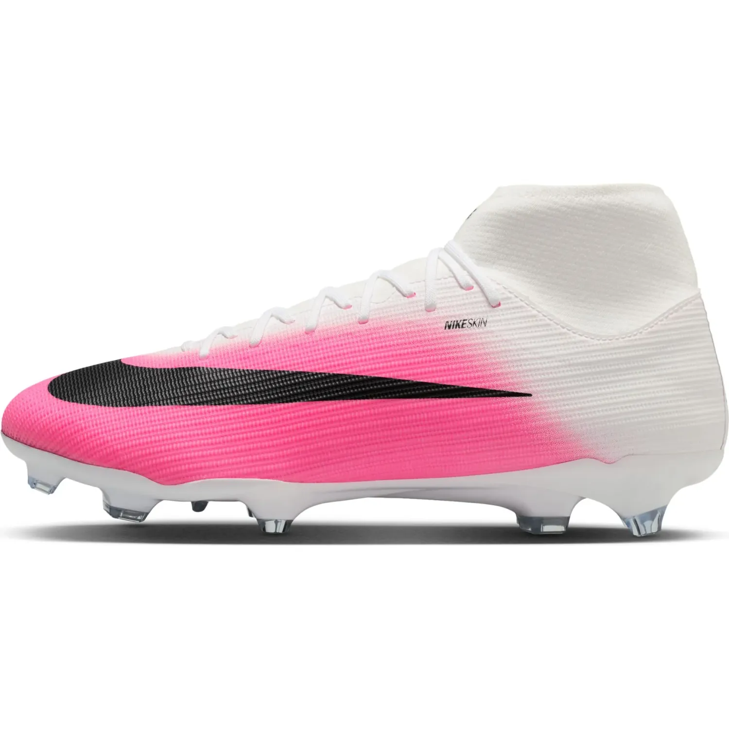 Zapatillas Nike De Futbol Unisex Superfly 11 Academy Fg/Mg T color blanco / fucsia | Platanitos