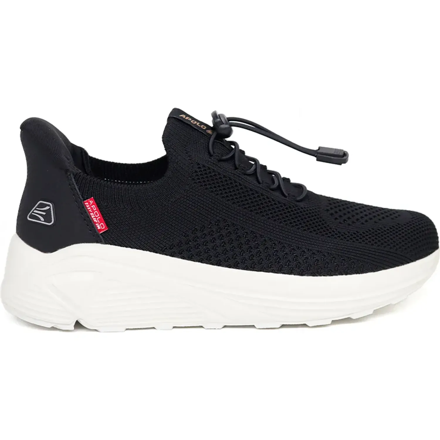 Zapatillas Apolo Mocasines Mujer Ad25-32q4 color negro / blanco | Platanitos