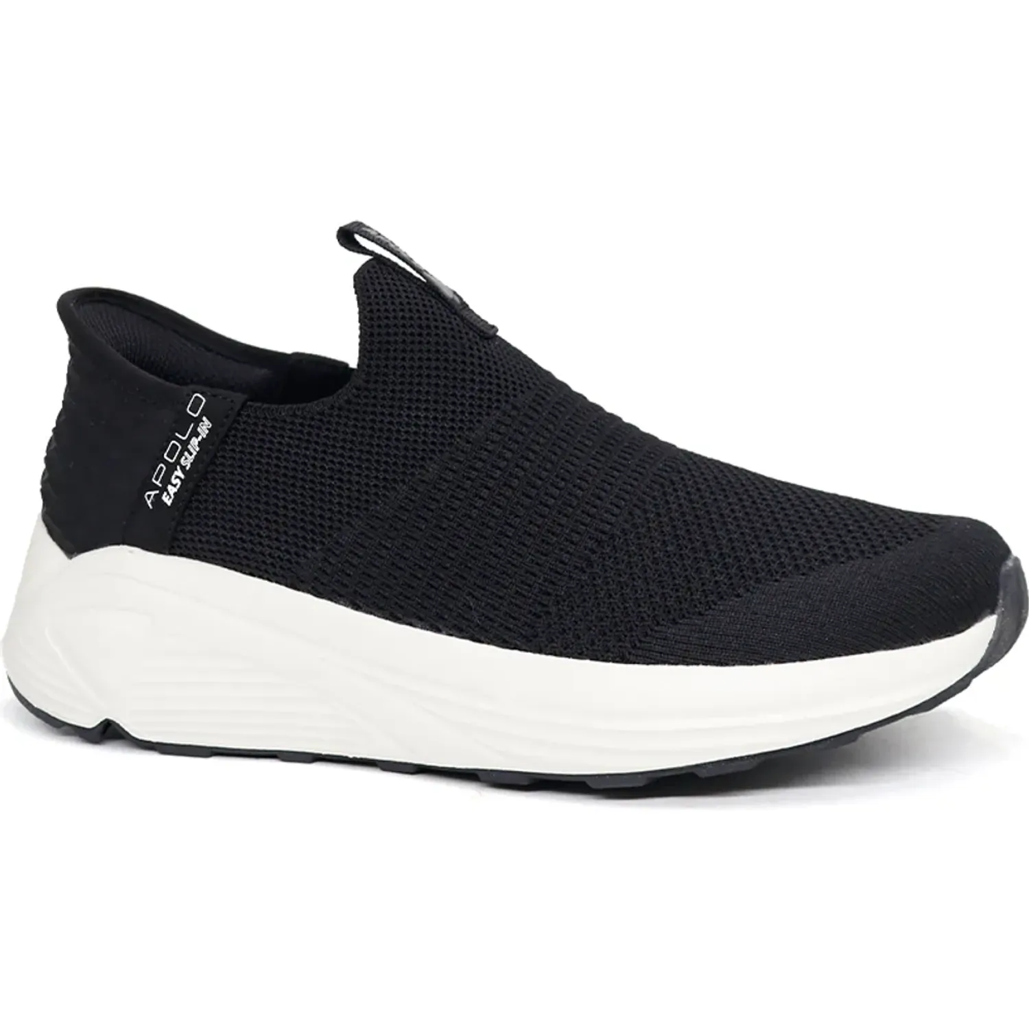 Zapatillas Apolo Mocasines Mujer Ad25-33q4 color negro / blanco | Platanitos