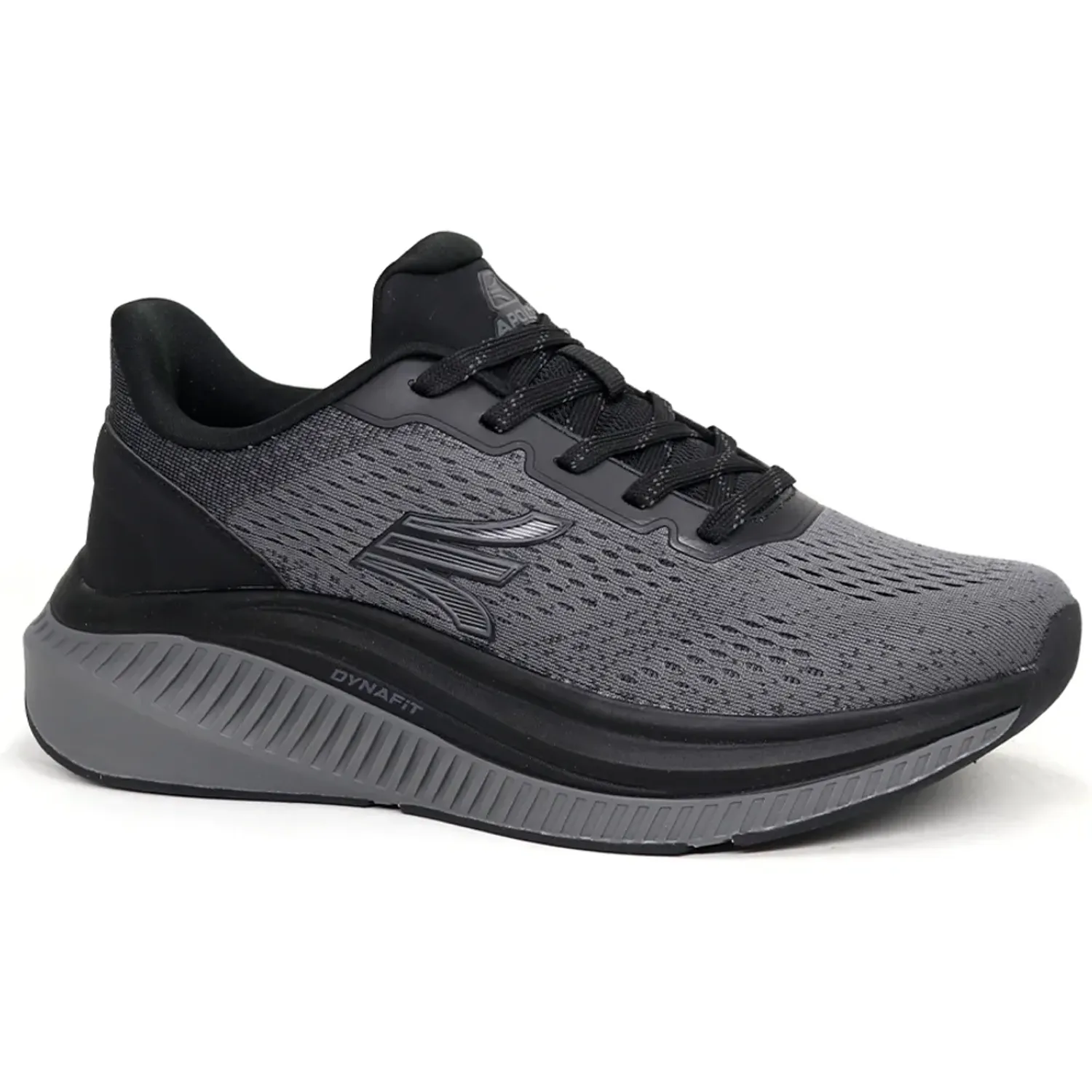 Zapatillas Apolo Running Hombre Ah26-03q2 color gris oscuro / negro | Platanitos