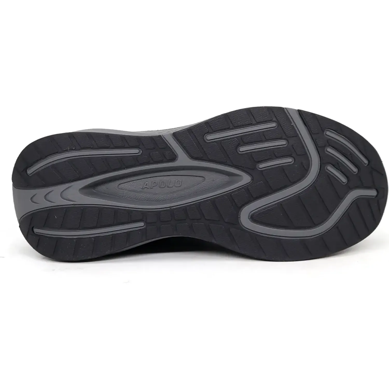 Zapatillas Apolo Running Hombre Ah26-03q2 color gris oscuro / negro | Platanitos