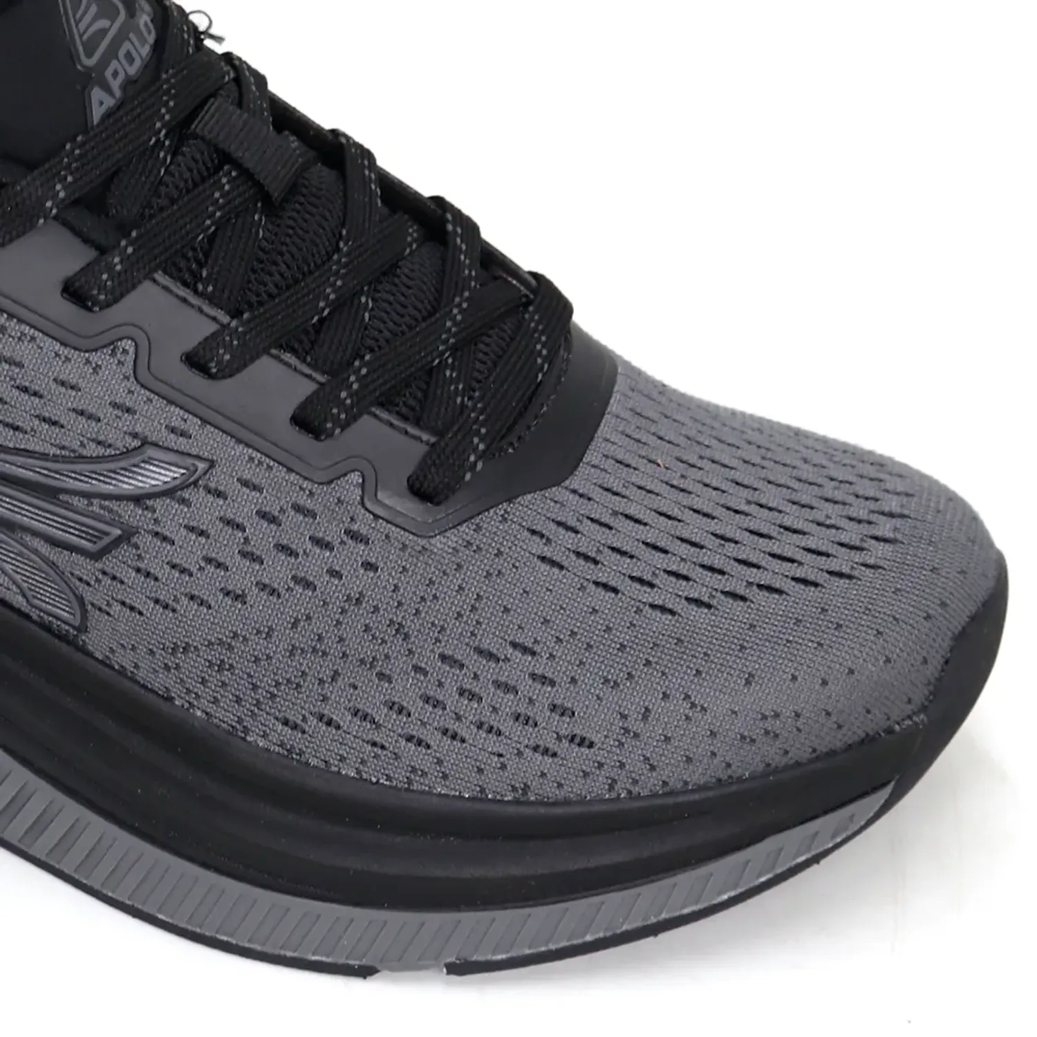 Zapatillas Apolo Running Hombre Ah26-03q2 color gris oscuro / negro | Platanitos