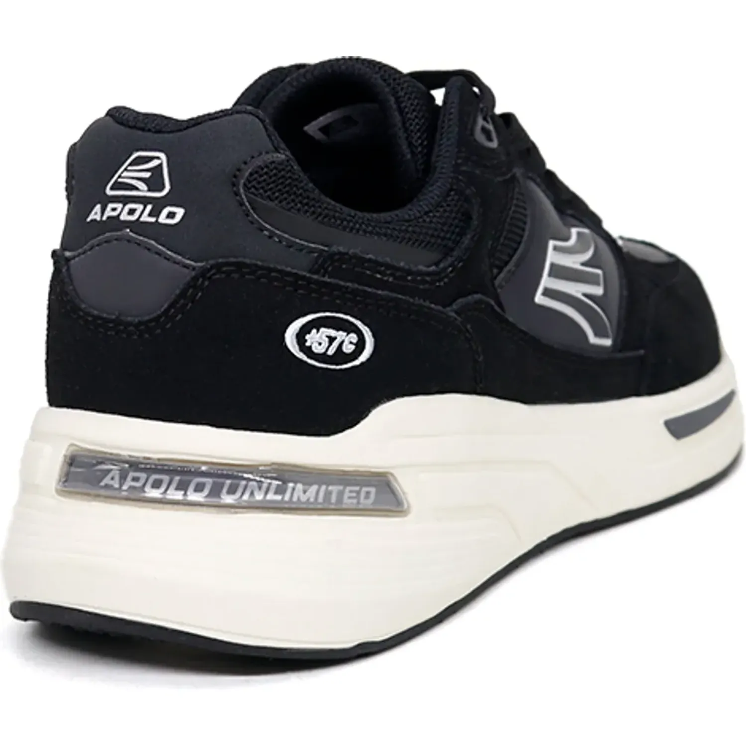 APOLO Zapatillas Apolo Running Hombre Ah26-29q2-N color negro / gris | Platanitos