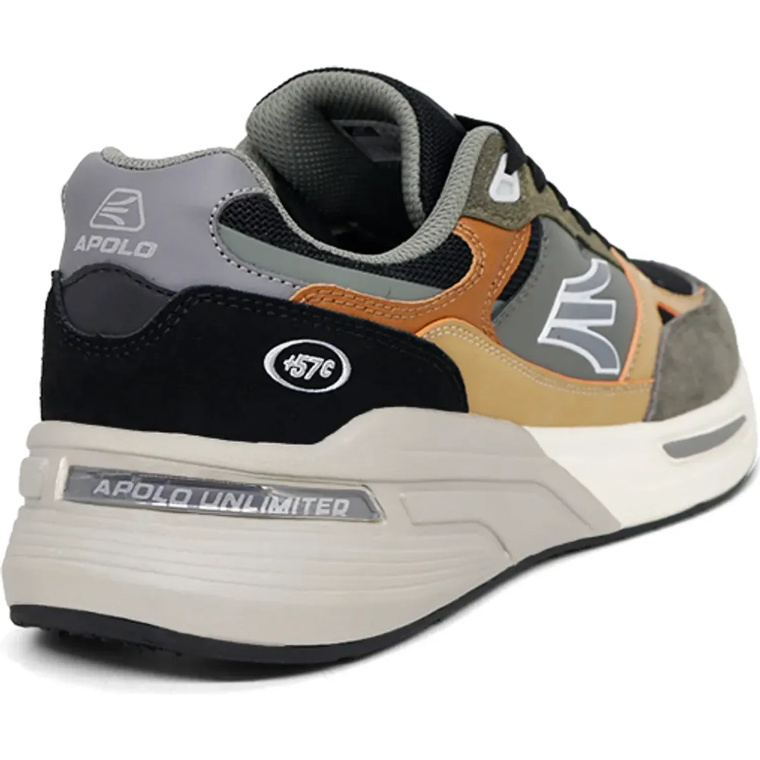 Zapatillas Apolo Running Hombre Ah26-29q2 color gris / marron | Platanitos