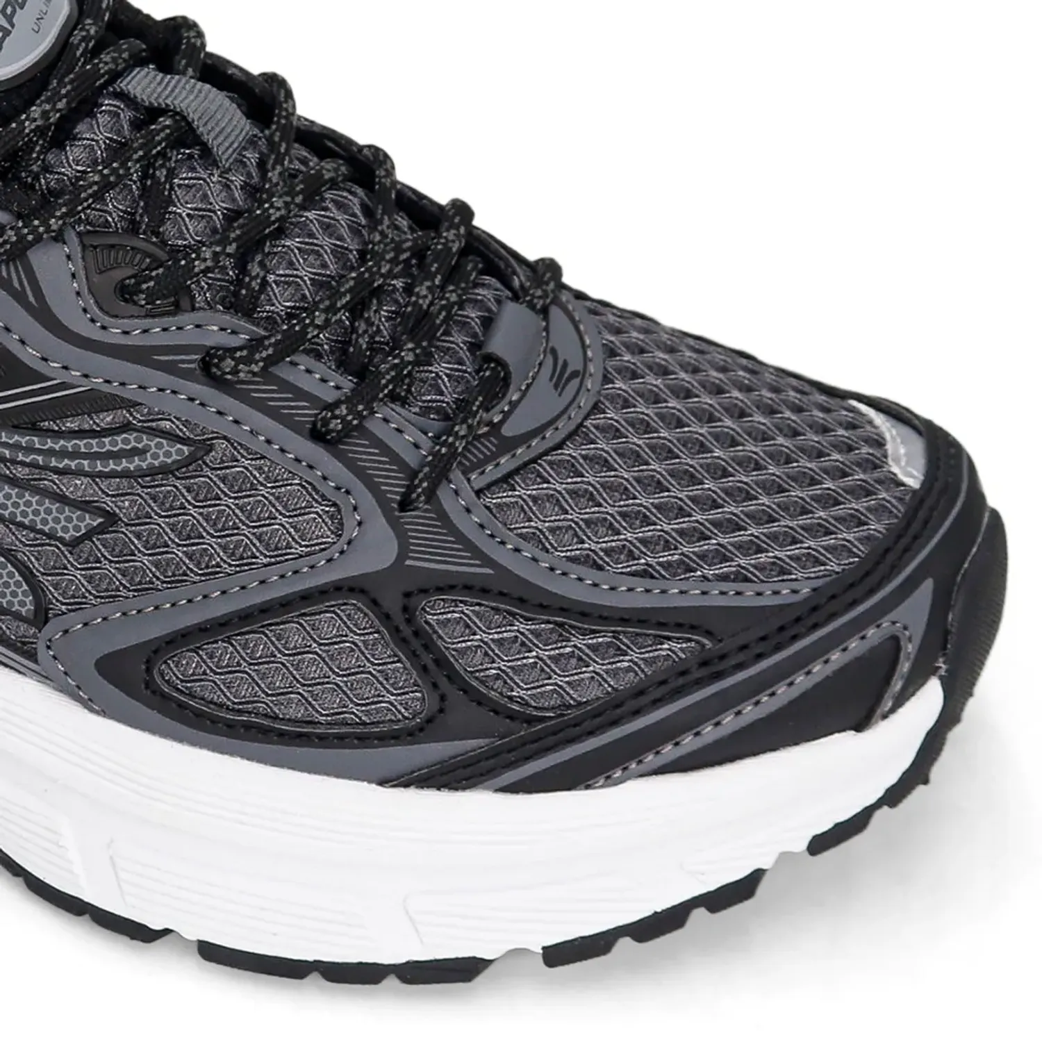 Zapatillas Apolo Running Hombre Ah26-32q2-Gr color gris oscuro / negro | Platanitos