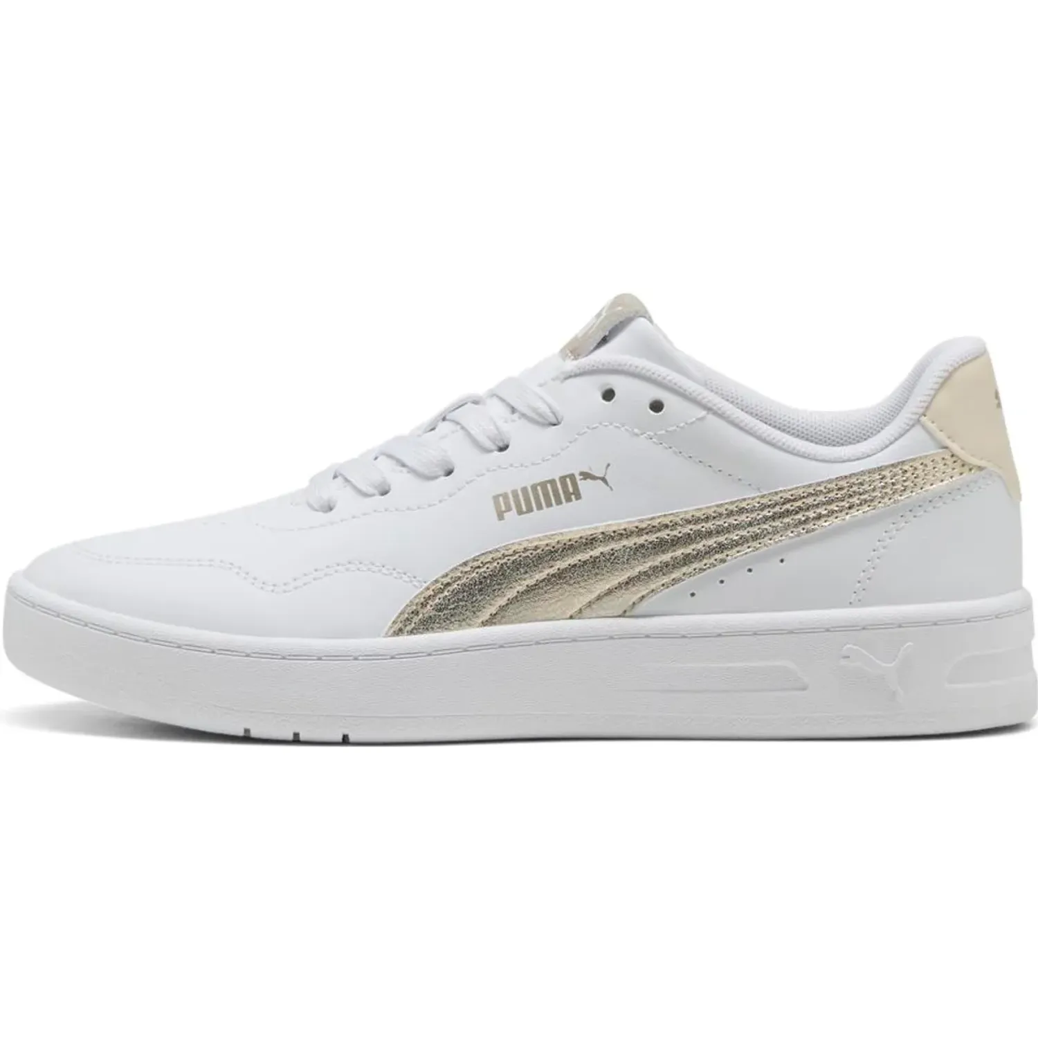 Puma Zapatillas Puma Urbanas Mujer Court Lally Metallic Whisper color blanco | Platanitos