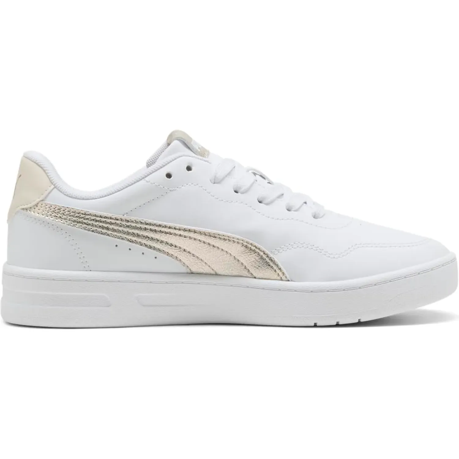 Puma Zapatillas Puma Urbanas Mujer Court Lally Metallic Whisper color blanco | Platanitos