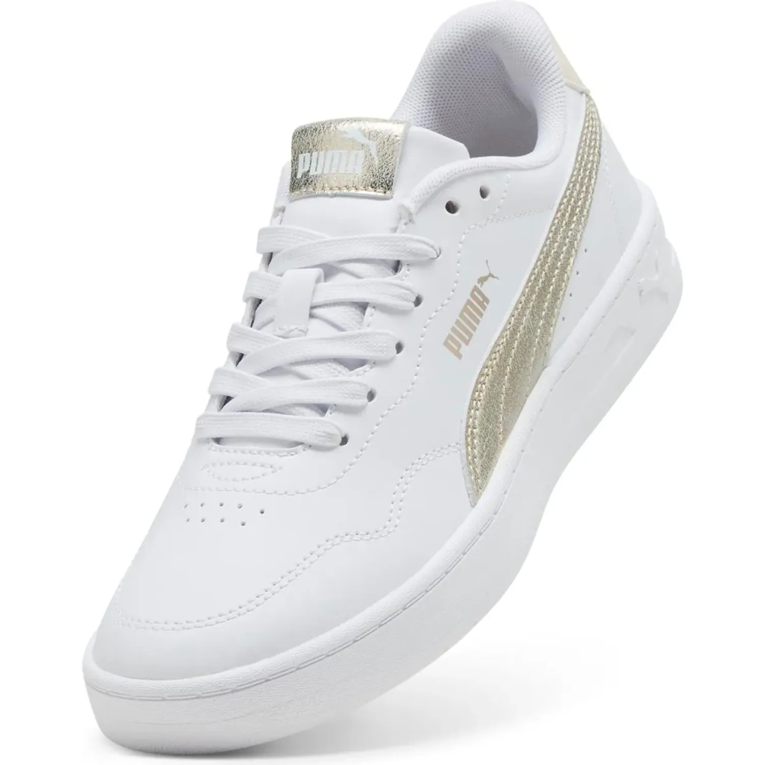 Puma Zapatillas Puma Urbanas Mujer Court Lally Metallic Whisper color blanco | Platanitos