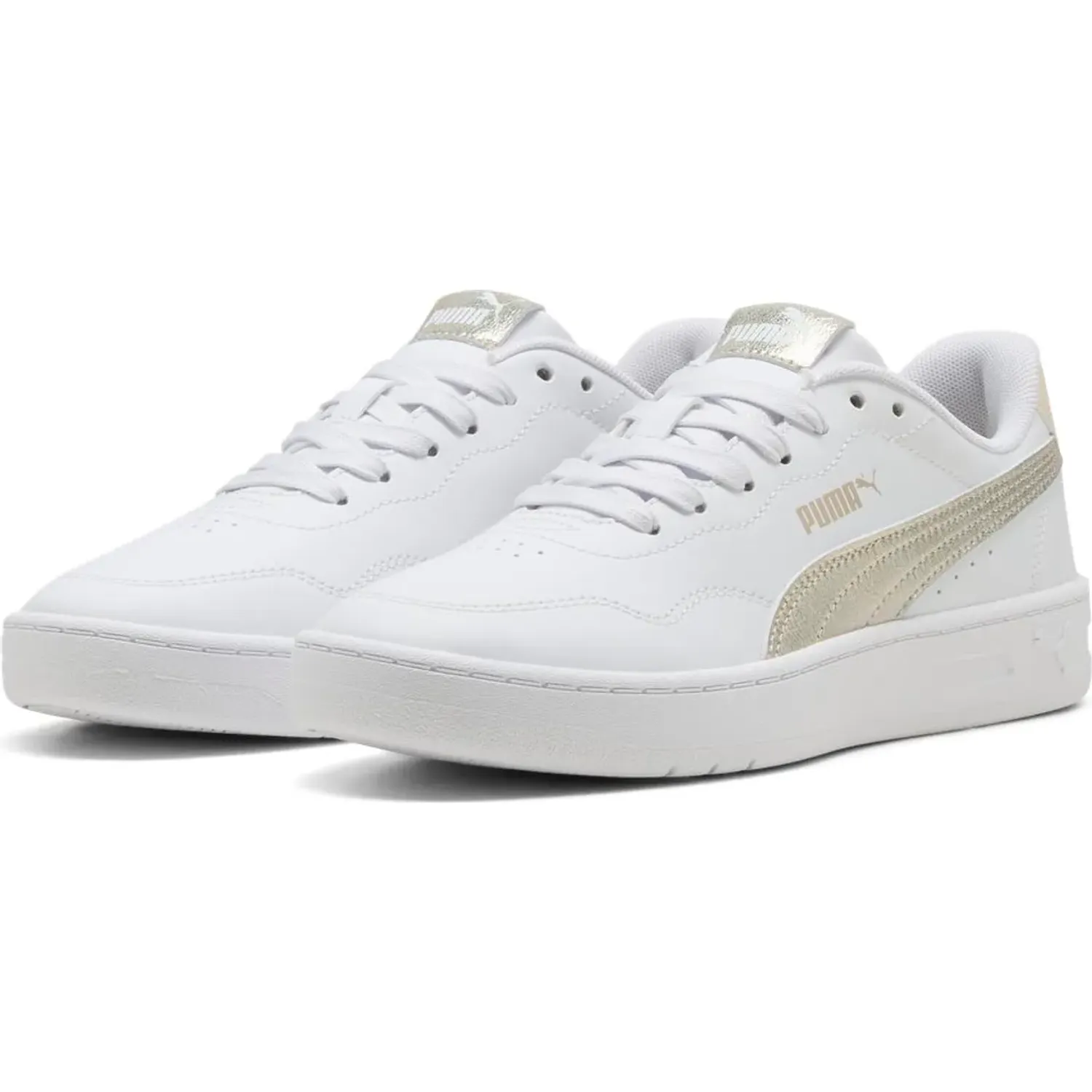 Puma Zapatillas Puma Urbanas Mujer Court Lally Metallic Whisper color blanco | Platanitos