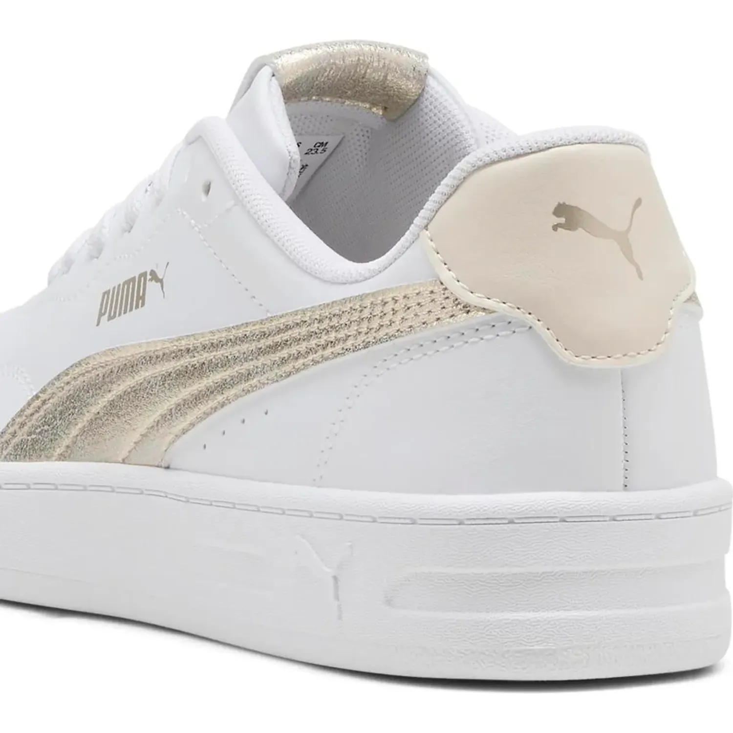 Puma Zapatillas Puma Urbanas Mujer Court Lally Metallic Whisper color blanco | Platanitos