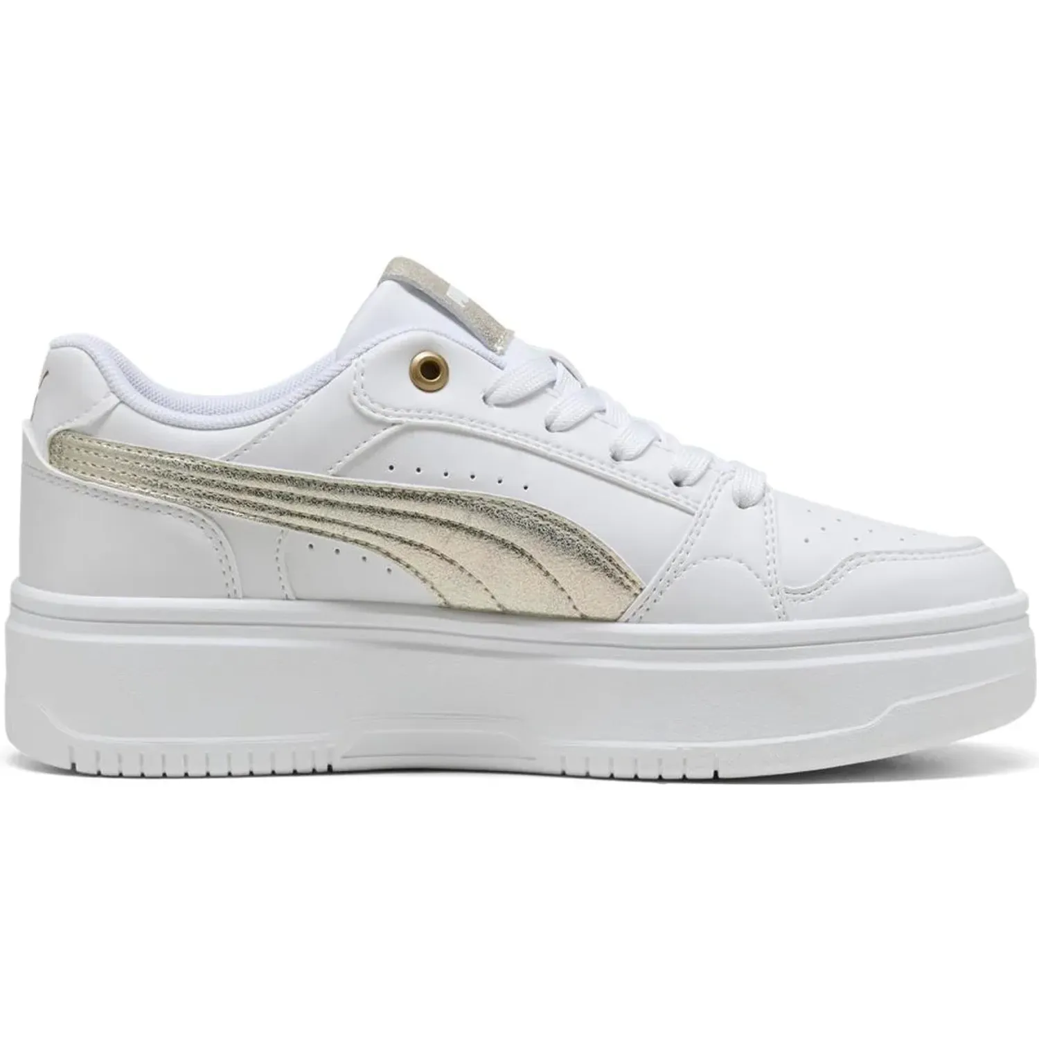 Puma Zapatillas Puma Urbanas Mujer Rebound Femme Low Metallic Whisper color blanco | Platanitos