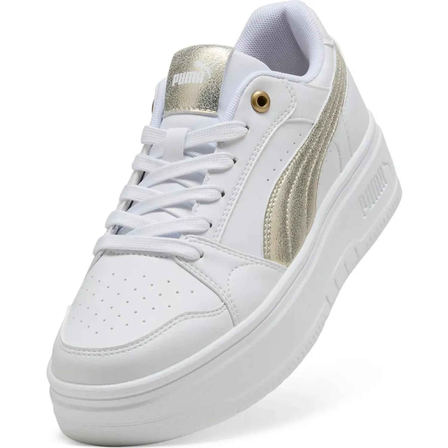 Puma Zapatillas Puma Urbanas Mujer Rebound Femme Low Metallic Whisper color blanco | Platanitos