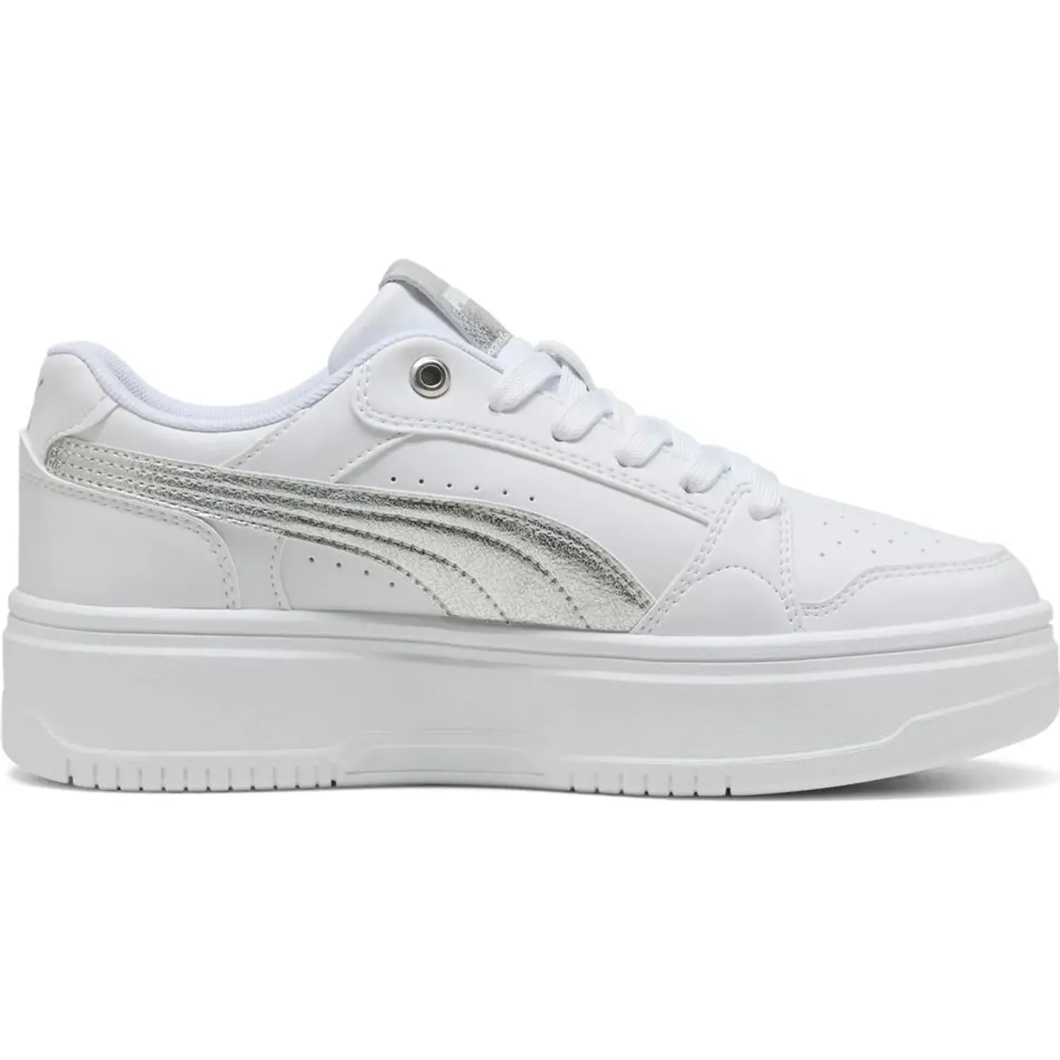 Puma Zapatillas Puma Urbanas Mujer Rebound Femme Low Metallic Whisper color blanco | Platanitos