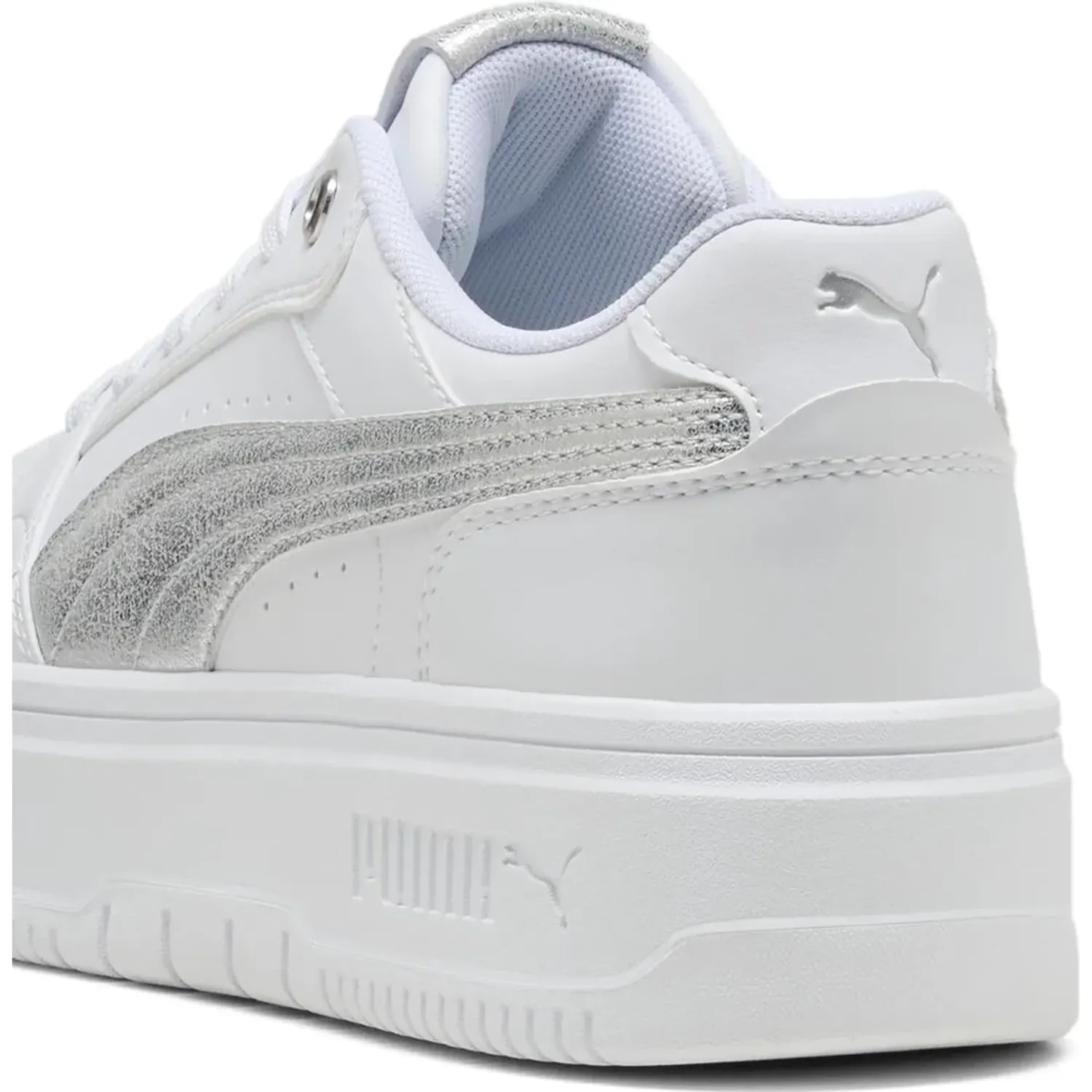 Puma Zapatillas Puma Urbanas Mujer Rebound Femme Low Metallic Whisper color blanco | Platanitos