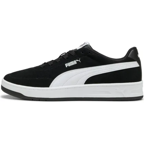 Zapatilla Puma Urbana Hombre Court Classic Clean Sd color negro | Platanitos