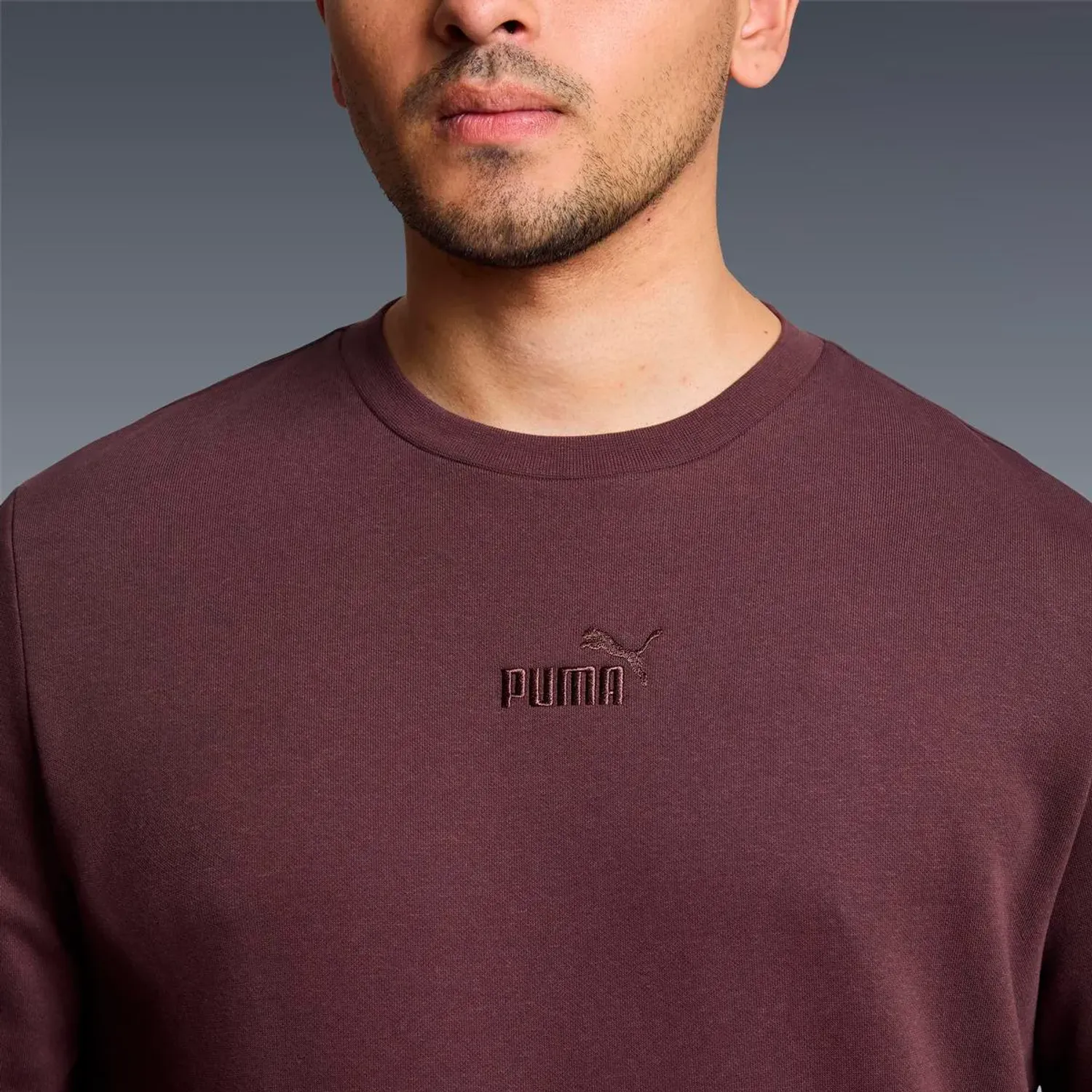 Puma Polera Puma Deportiva Hombre Ess Small No.1 Logo Centered color marrón | Platanitos