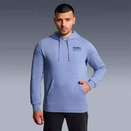 Hombre Puma Gris Polera Deportiva Hombre Ess Graphic Photoprint Hoodie