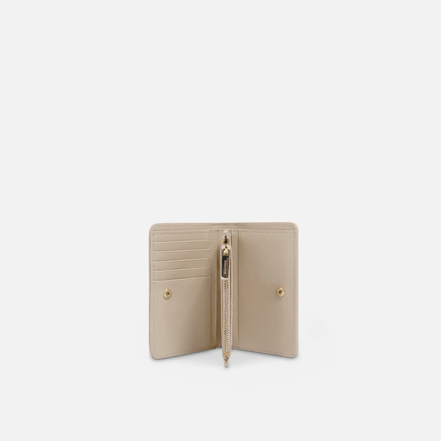 Billetera Crepier Mujer Cazzia Mediano color beige | Platanitos