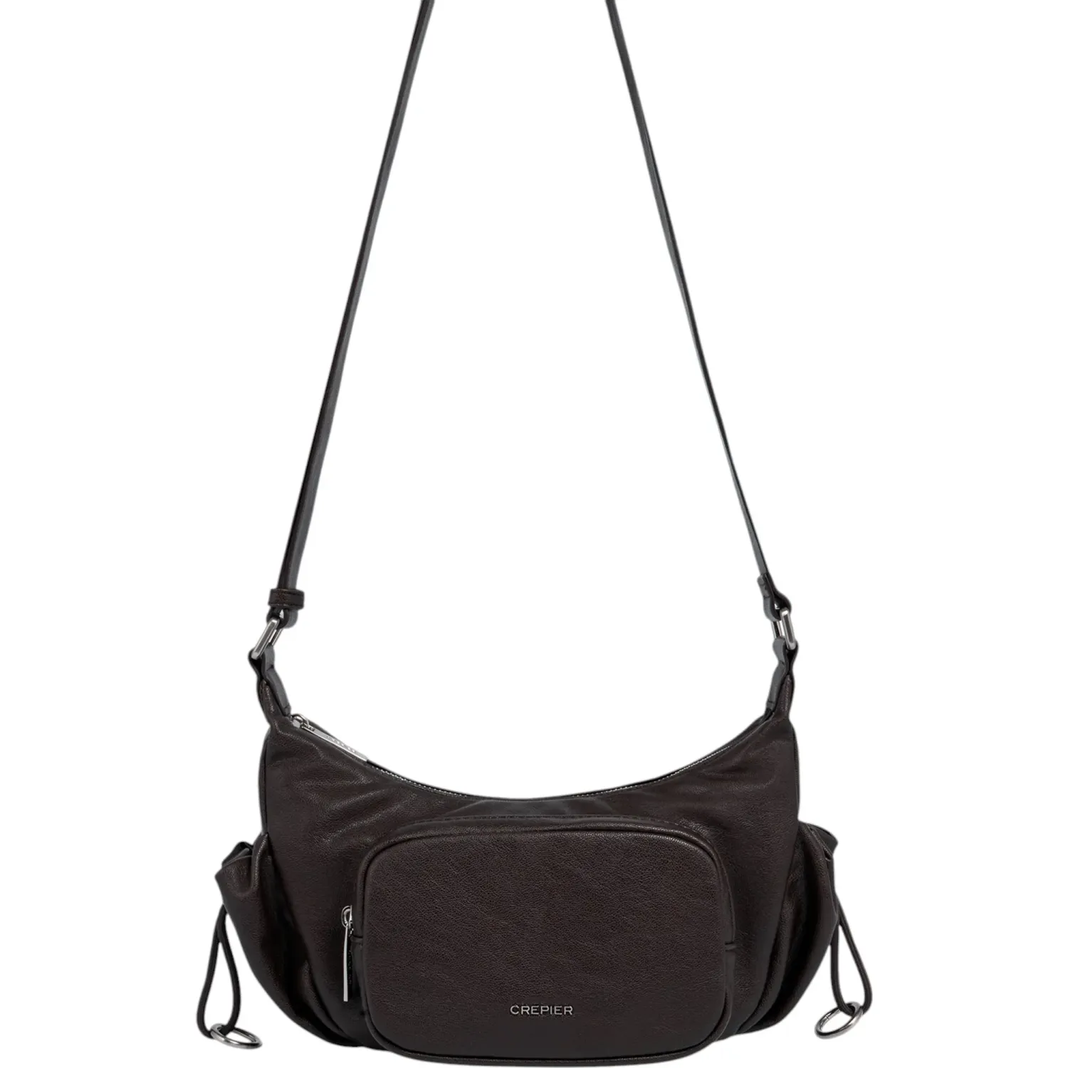 CREPIER Bolso Crepier Mujer Crossbody Emerie Chico color marron oscuro | Platanitos