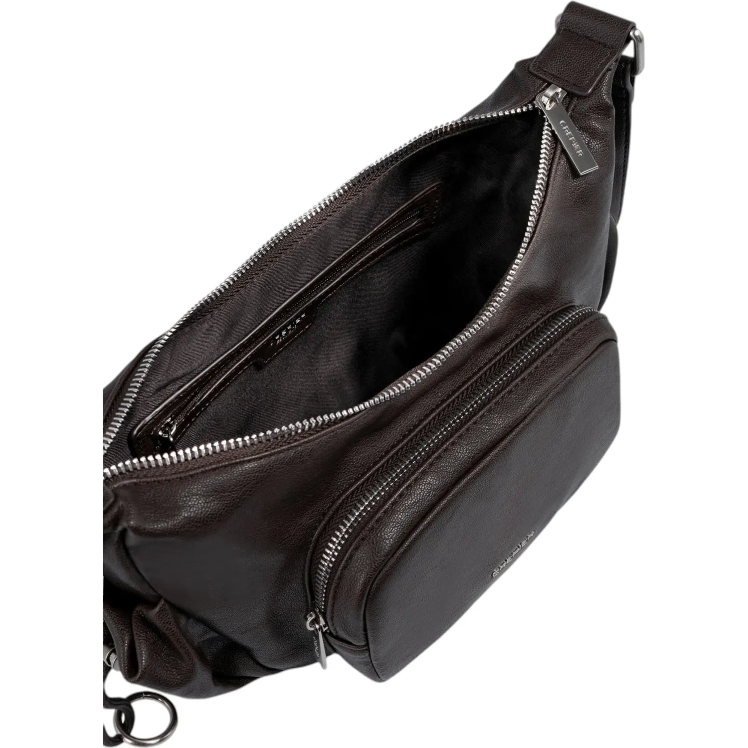 CREPIER Bolso Crepier Mujer Crossbody Emerie Chico color marron oscuro | Platanitos