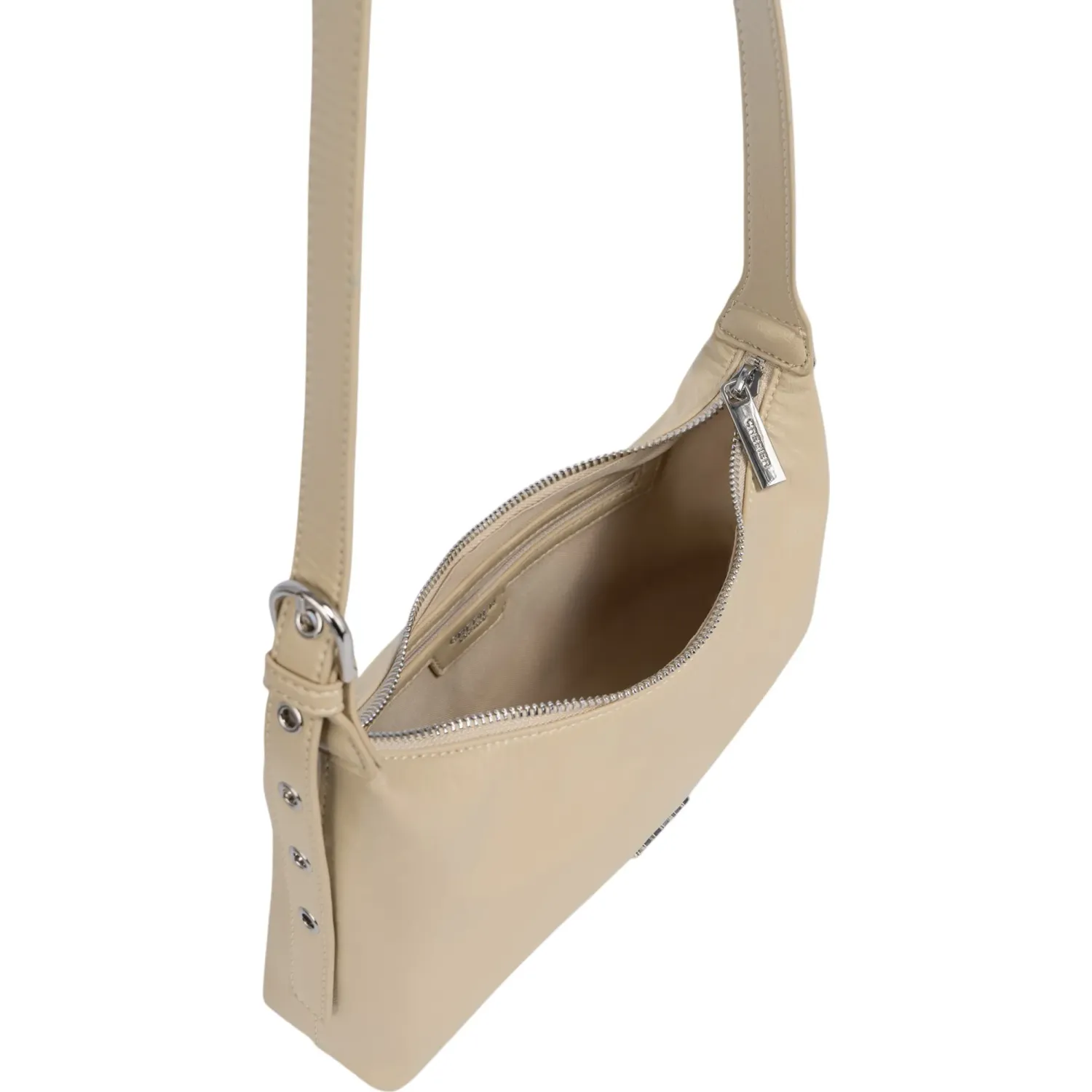 Bolso Crepier Mujer Crossbody Lali Mediano color beige | Platanitos