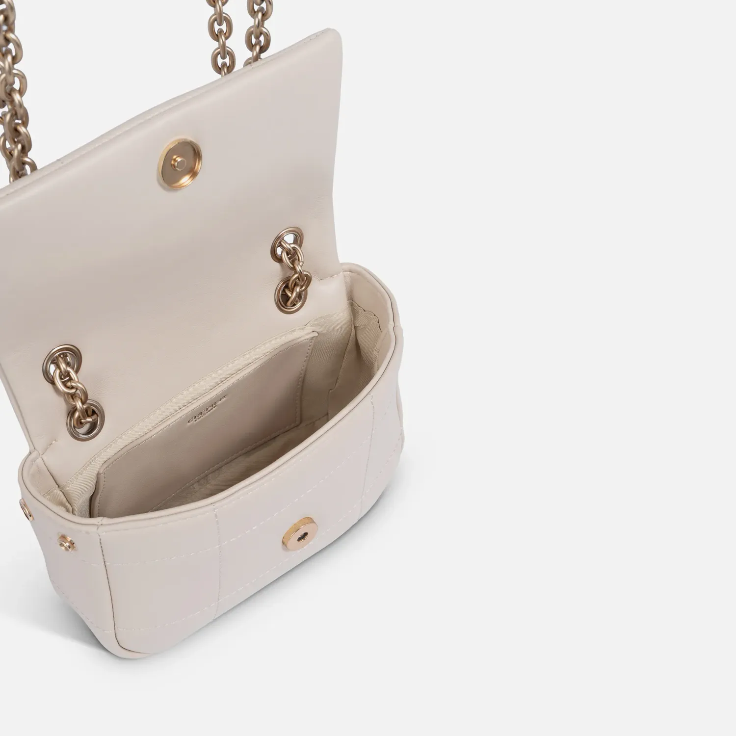Bolso Crepier Mujer Flap Kaie Chico color beige | Platanitos