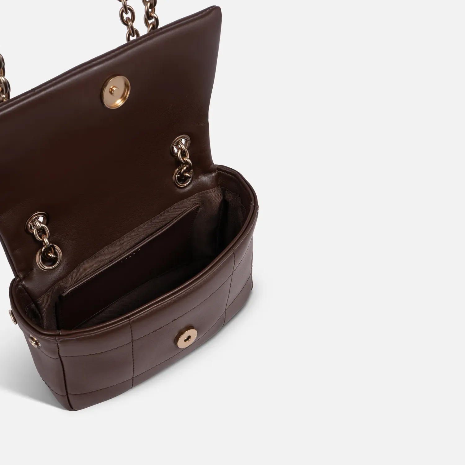Bolso Crepier Mujer Flap Kaie Chico color marrón | Platanitos