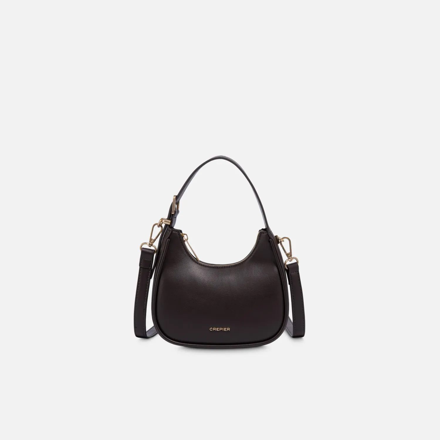 Bolso Crepier Mujer Hobo Adhara Chico color marron oscuro | Platanitos