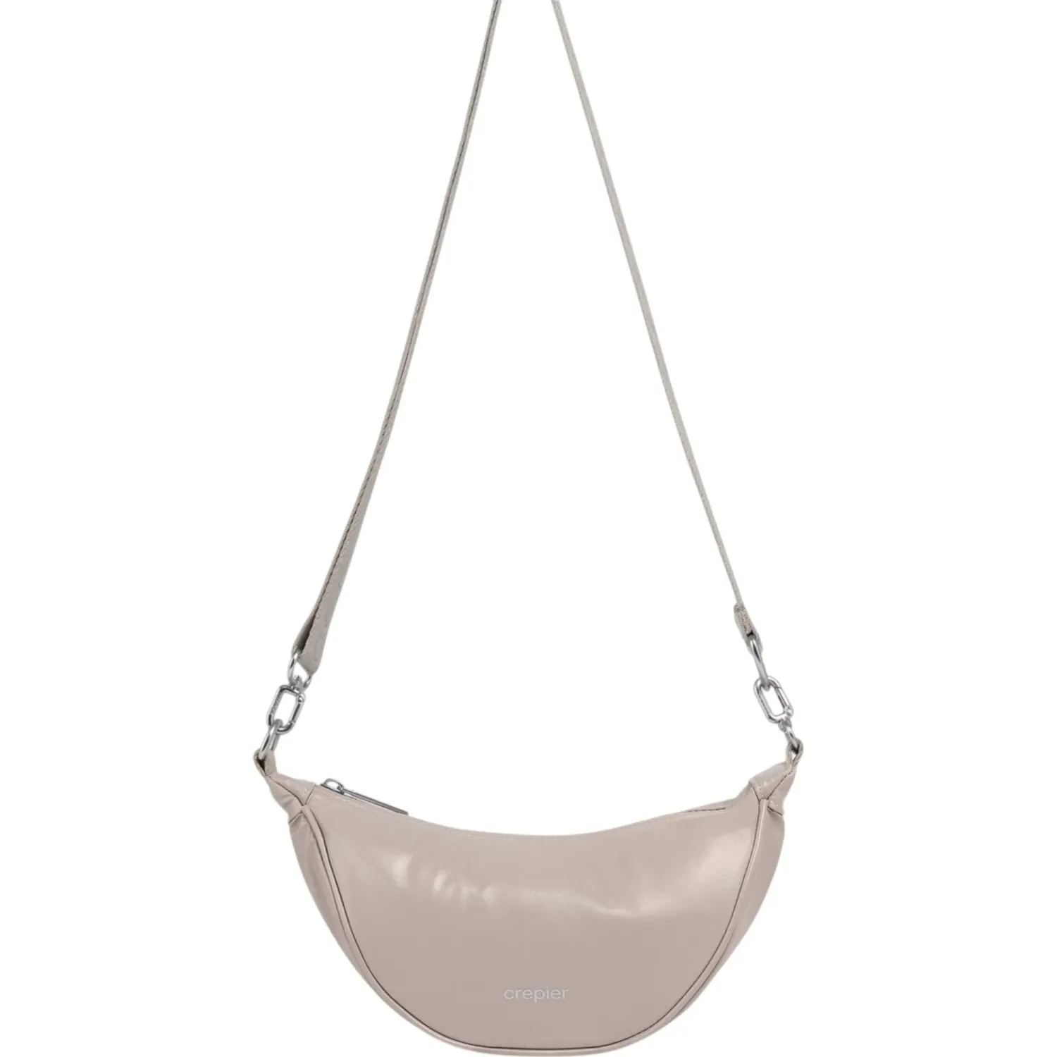 CREPIER Bolso Crepier Mujer Hobo Callie 2.0 Chico color arena metálico | Platanitos