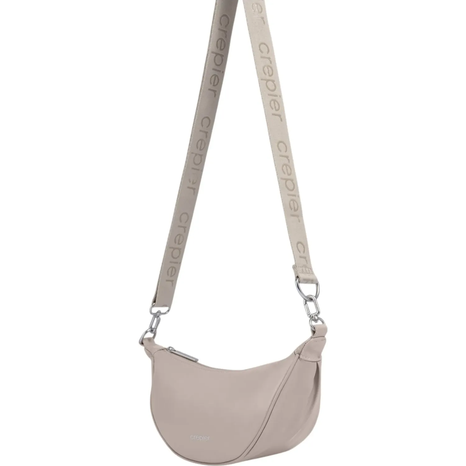 CREPIER Bolso Crepier Mujer Hobo Callie 2.0 Chico color arena metálico | Platanitos