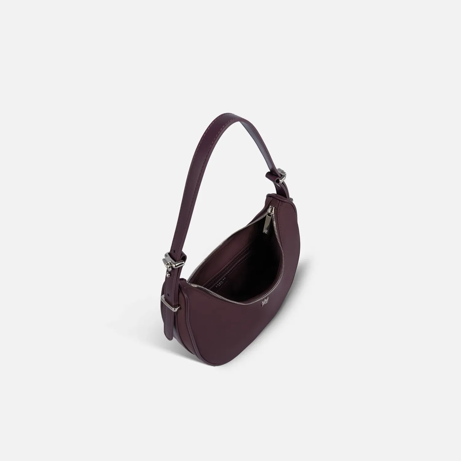Bolso Crepier Mujer Hobo Devon Chico color burgundy | Platanitos