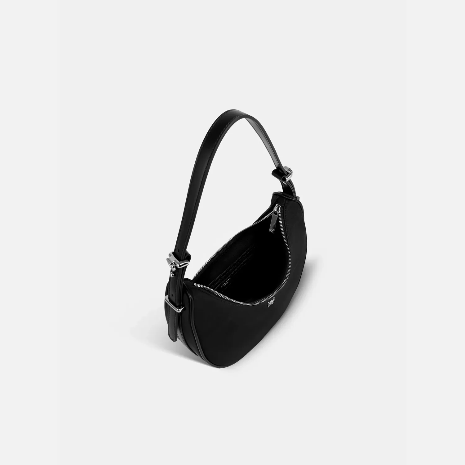 Bolso Crepier Mujer Hobo Devon Chico color negro | Platanitos