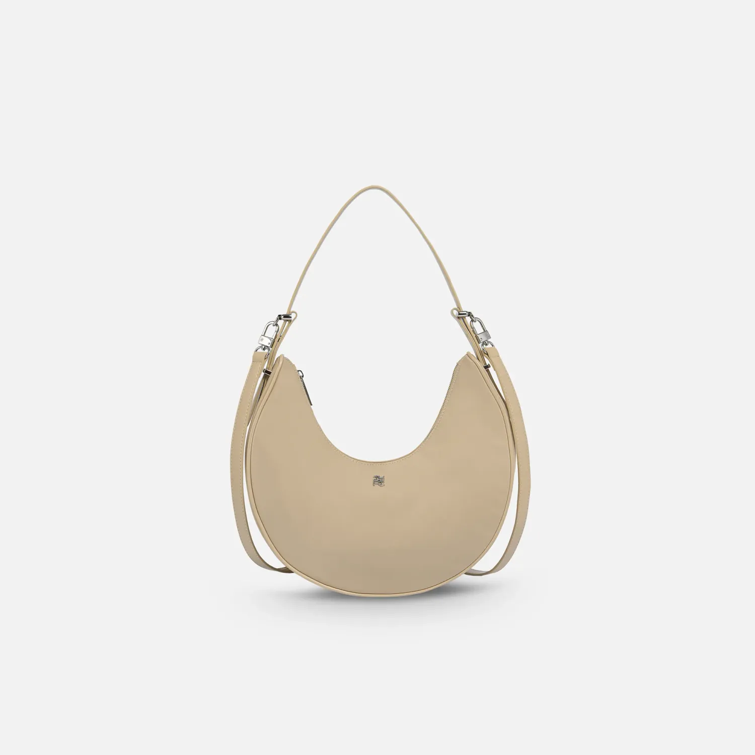 Bolso Crepier Mujer Hobo Devon Mediano color beige | Platanitos