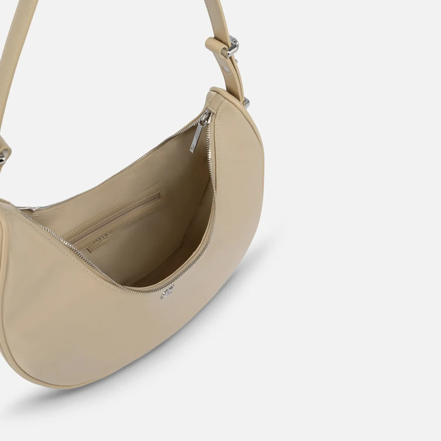Bolso Crepier Mujer Hobo Devon Mediano color beige | Platanitos