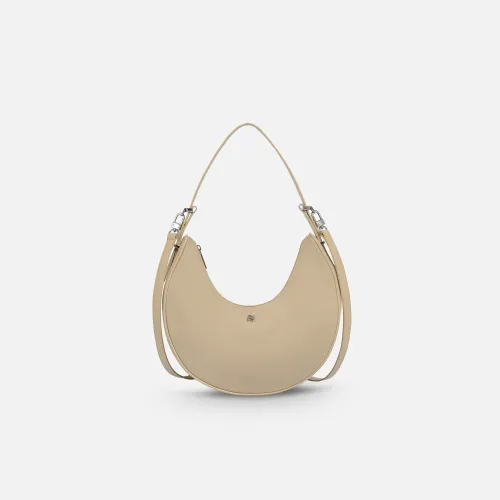 Bolso Crepier Mujer Hobo Devon Mediano color beige | Platanitos